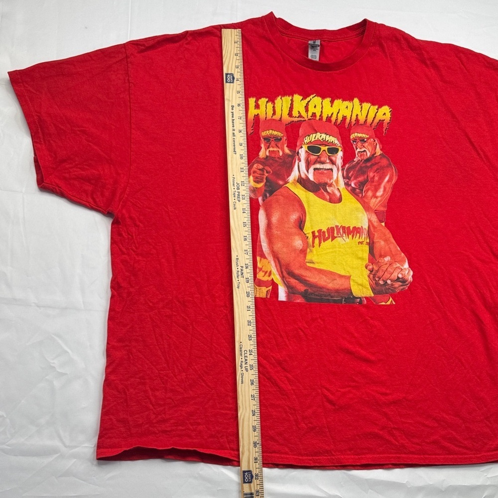 Hulkamania Red Graphic Tee men’s size 5X 100% cotton t shirt wrestling - Picture 5 of 8